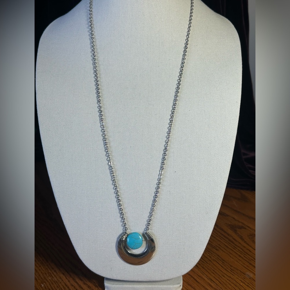 Silver and turquoise necklace